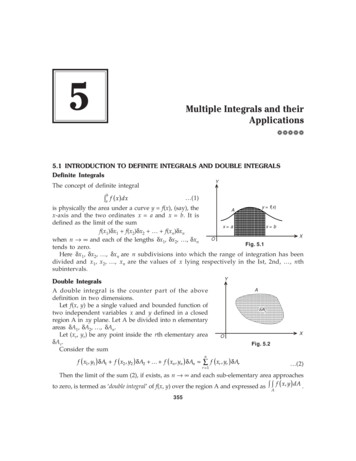 Multiple Integrals And Their Applications - National Institute Of .