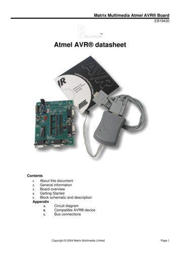 Atmel AVR Datasheet - Farnell