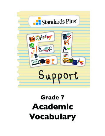 Grade 7 Academic Vocabulary - Standards Plus