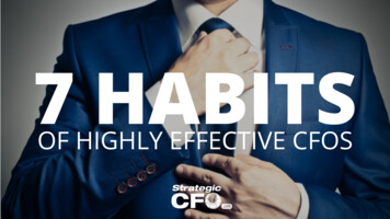7 Habits Of Highly Effective CFOs - Strategiccfo 