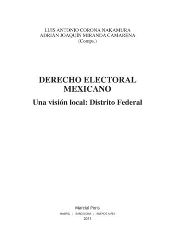 DERECHO ELECTORAL MEXICANO - Marcial Pons