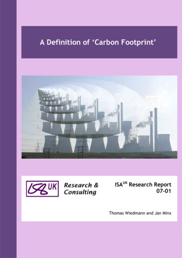 A Definition Of 'Carbon Footprint' - EPFL