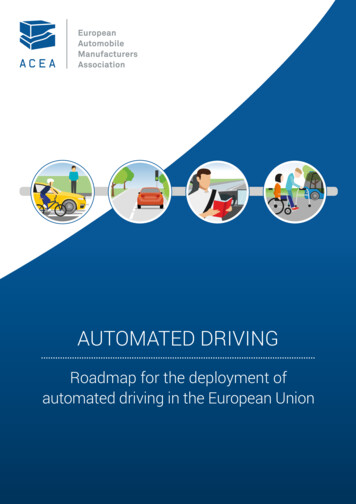 AUTOMATED DRIVING - European Automobile Manufacturers Association