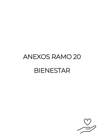 ANEXOS RAMO 20 BIENESTAR - Gob