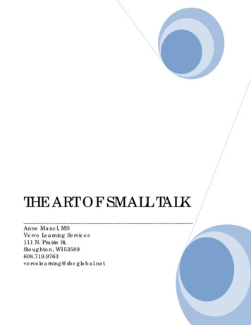 THE ART OF SMALL TALK - Professional Development