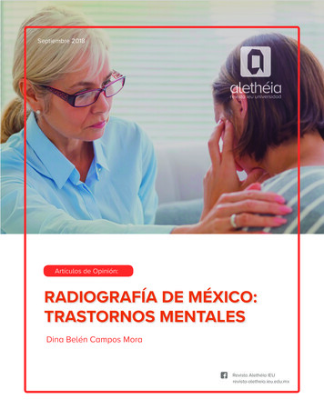Radiografía De México: Trastornos Mentales