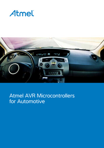 Atmel AVR Microcontrollers For Automotive - Microchip Technology