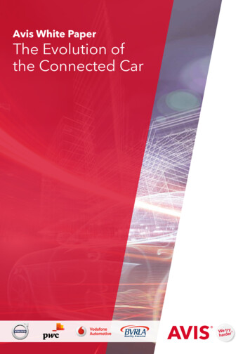 Avis White Paper The Evolution Of The Connected Car