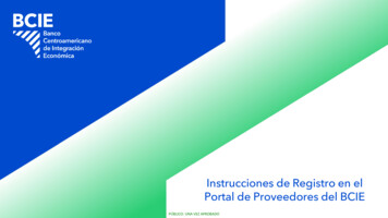 Instrucciones De Registro En El Portal De Proveedores Del BCIE