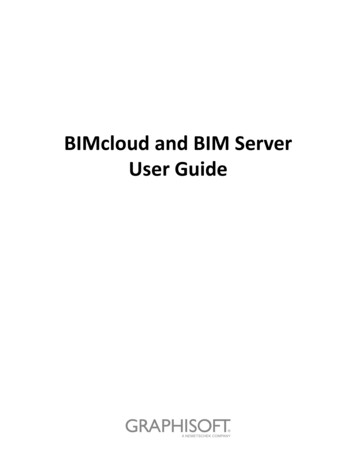 BIMcloud And BIM Server User Guide - Graphisoft