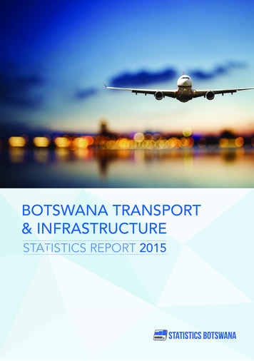 BOTSWANA TRANSPORT & INFRASTRUCTURE - Statistics Botswana