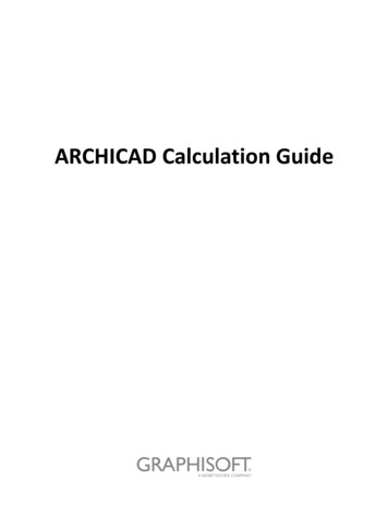 ARCHICAD Calculation Guide - Graphisoft