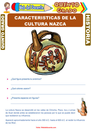 Caracteristicas De La Cultura Nazca Para Quinto Grado De Primaria