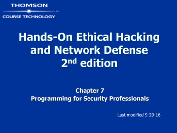 Hands-On Ethical Hacking And Network Defense 2nd Edition - Samsclass.info