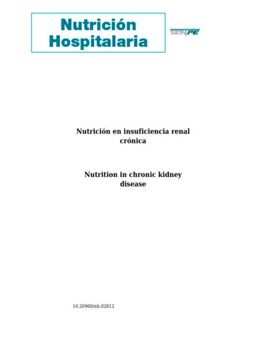Nutrición En Insuficiencia Renal Crónica Nutrition In Chronic Kidney .
