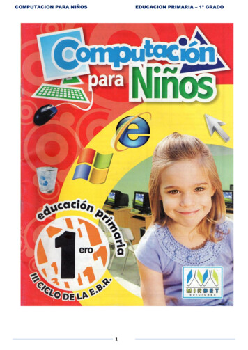COMPUTACION PARA NIÑOS EDUCACION PRIMARIA 1º GRADO - Libros Gratis En Pdf