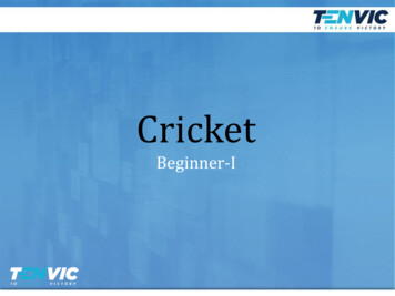 Cricket Coaching Manual - TENVIC SPORTS
