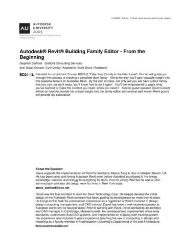 Autodesk Revit Building Family Editor - From The Beginning