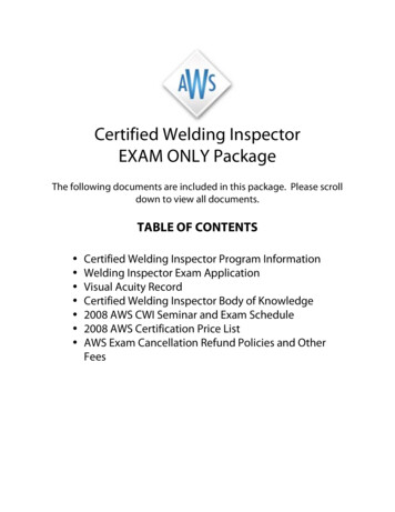 Certified Welding Inspector EXAM ONLY Package - American Welding Society