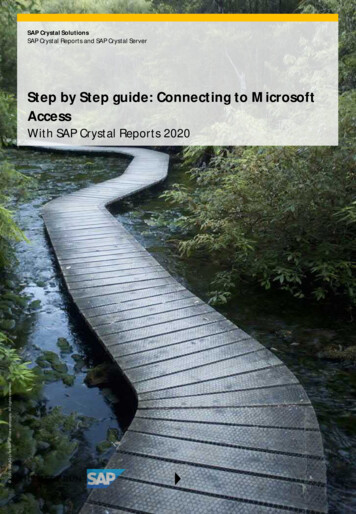 SAP Crystal Step By Step Guide Connecting To MS Access