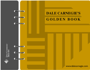 DALE CARNEGIE'S GOLDEN BOOK - International Coaching Leadership