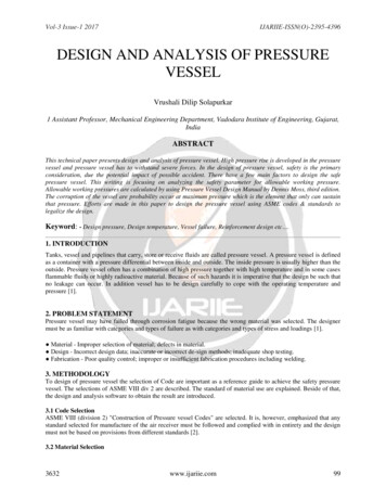 Design And Analysis Of Pressure Vessel - Ijariie