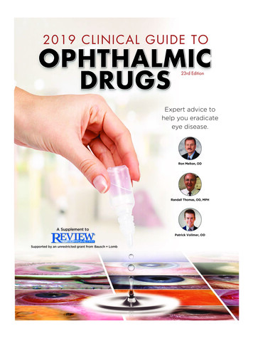 OPHTHALMIC DRUGS - Review Of Optometry