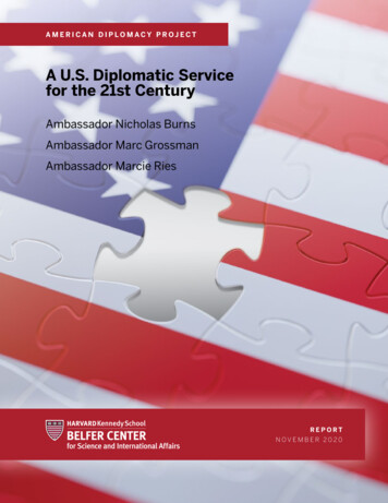 A U.S. Diplomatic Service For The 21st Century - Belfer Center For .