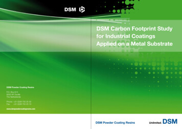DSM Carbon Footprint Study For Industrial Coatings Applied On A Metal .