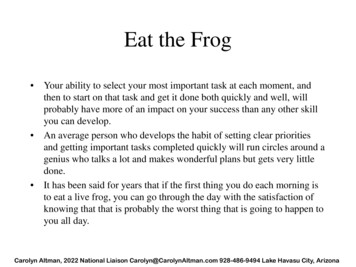 Eat The Frog - Women's Council Of Realtors