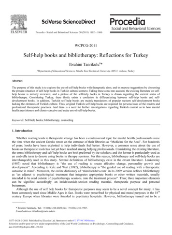 Self-help Books And Bibliotherapy: Reflections For Turkey - Ed