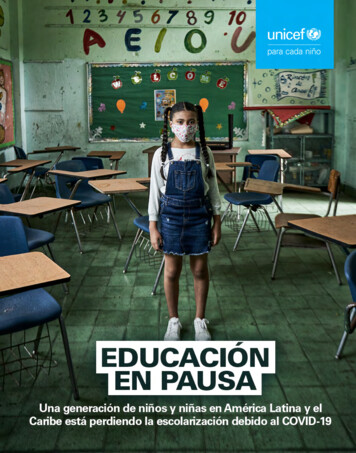 EDUCACIÓN EN PAUSA: Y El Caribe Está Perdiendo La . - UNICEF