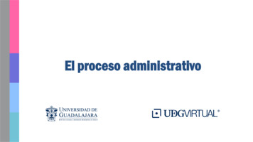 El Proceso Administrativo - UDG
