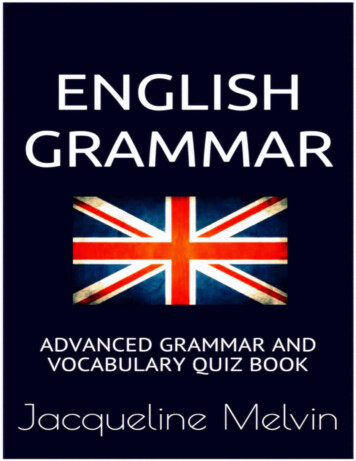 English Grammar: Advanced Grammar And Vocabulary Quiz Book - FIMS SCHOOLS