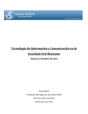 Tecnología De Información Y Comunicación En La Sociedad Civil Mexicana