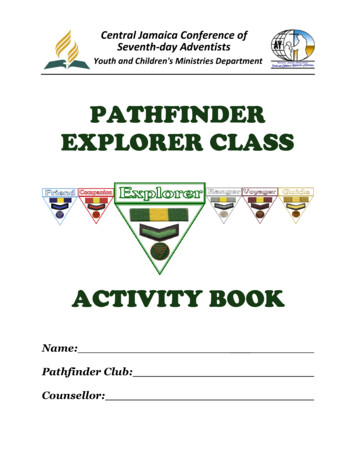 PATHFINDER EXPLORER CLASS - Philadelphia Pathfinder