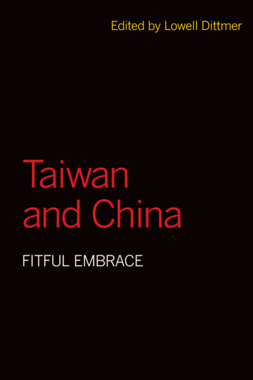 Taiwan And China - OAPEN