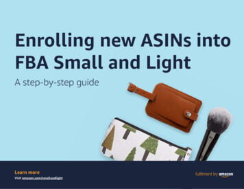 Enrolling New ASINs Into FBA Small And Light