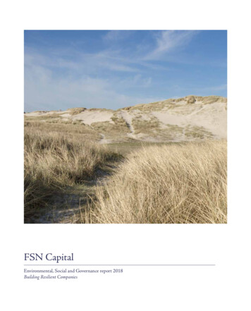 ESG Report 2018 - FSN Capital