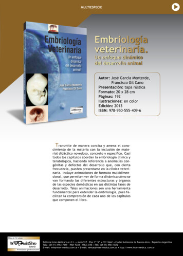 Embriología Veterinaria. - Inter-Medica