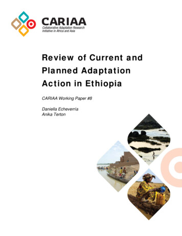 Review Of Current And Planned Adaptation Action In Ethiopia