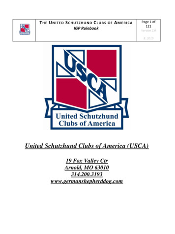 United Schutzhund Clubs Of America (USCA)