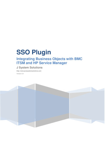 Single Sign On Plugin: Integration With SAP Business Objects XI (BMC .