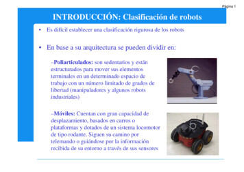 Página 1 INTRODUCCIÓN: Clasificación De Robots - Tecnograu.edu.pe