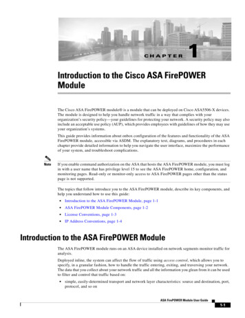 Introduction To The Cisco ASA FirePOWER Module