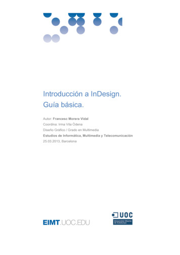 Introducción A InDesign - Titulacions De L'àmbit Multimèdia