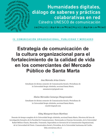 IV. COMUNICACIÓN ORGANIZACIONAL, PUBLICIDAD Y MERCADEO - Javeriana