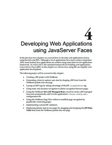 Developing Web Applications Using JavaServer Faces