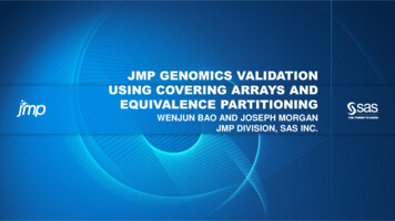 Jmp Genomics Validation Using Covering Arrays And Equivalence Partitioning