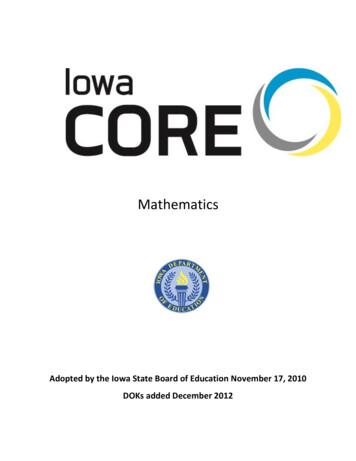 Mathematics - Iowa Core